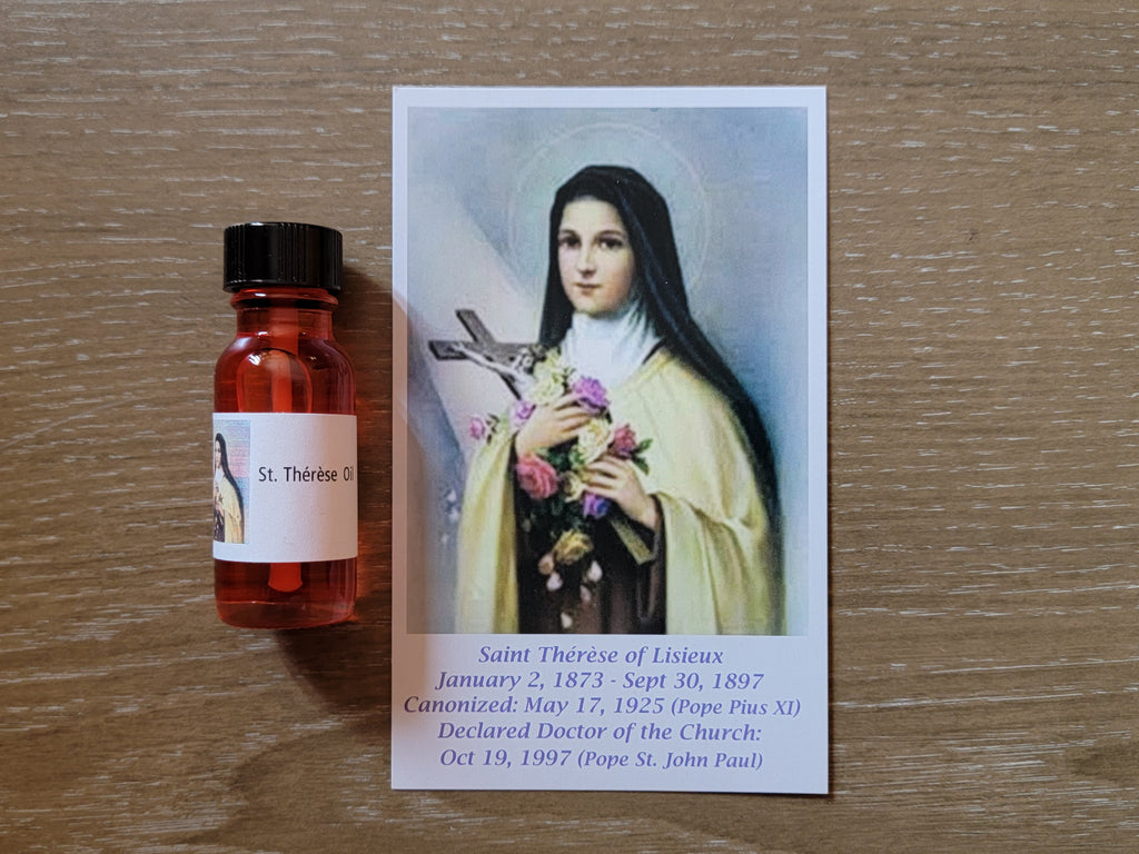 St. Therese of Lisieux Rose Scented Relic Oil – Carmelite Gift Store