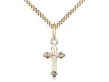Infant Cross - Diamond Cut Engraved - 14KT Gold Filled