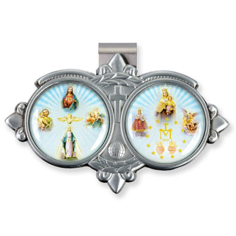 Four Way Saints Resin Auto Visor Clip