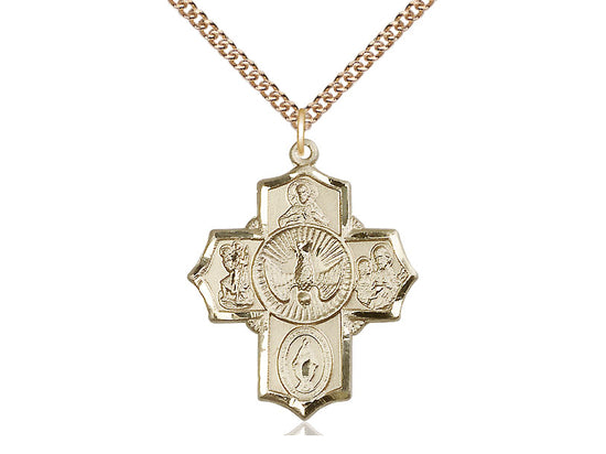 5 Way Confirmation Cross - 14 KT Gold Filled