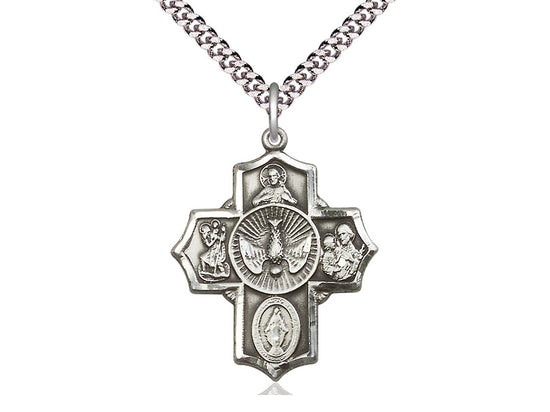 5 Way Confirmation Cross - Sterling Silver