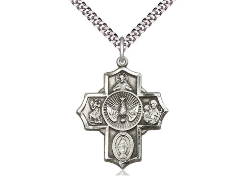 5 Way Confirmation Cross - Sterling Silver