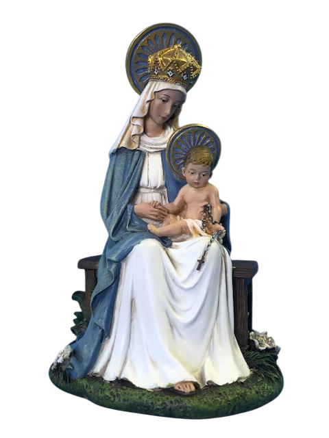 Madonna and Child Seated Statue - 6.5
