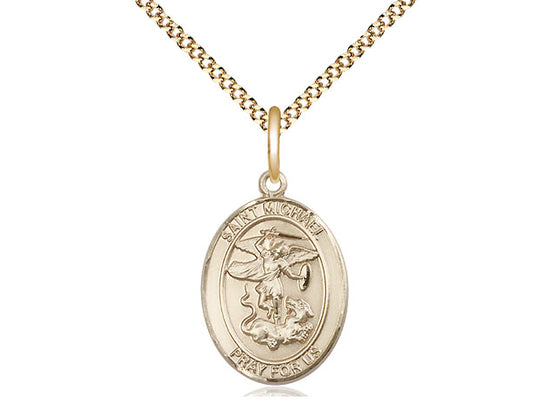 14Kt Gold Filled St. Michael the Archangel Medal