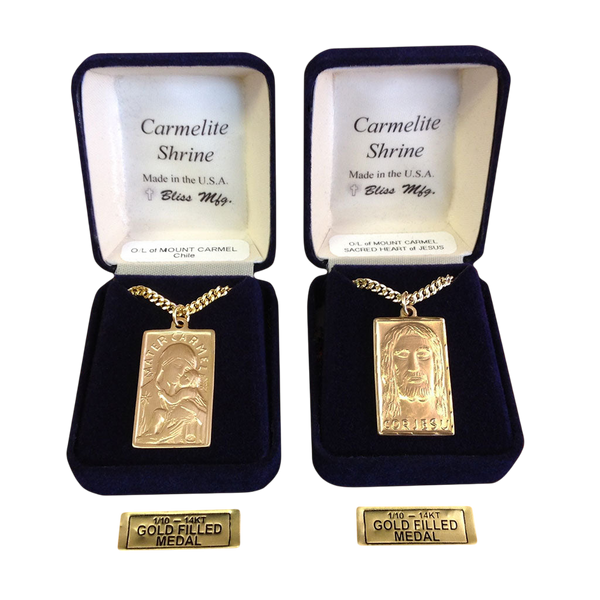 "La Bruna" Scapular Medal - 14kt Gold Filled