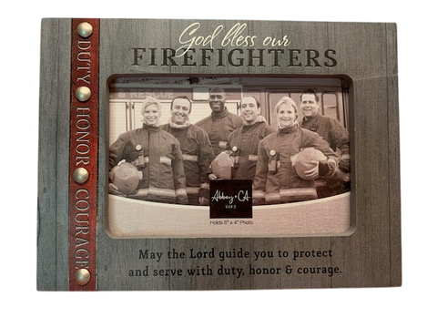 God Bless Our Firefighters Frame