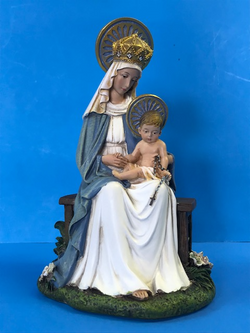 Madonna and Child Seated Statue - 6.5"