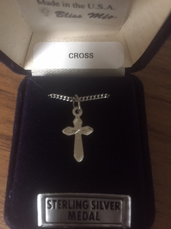 Cross - Sterling Silver - with Engraved Edges