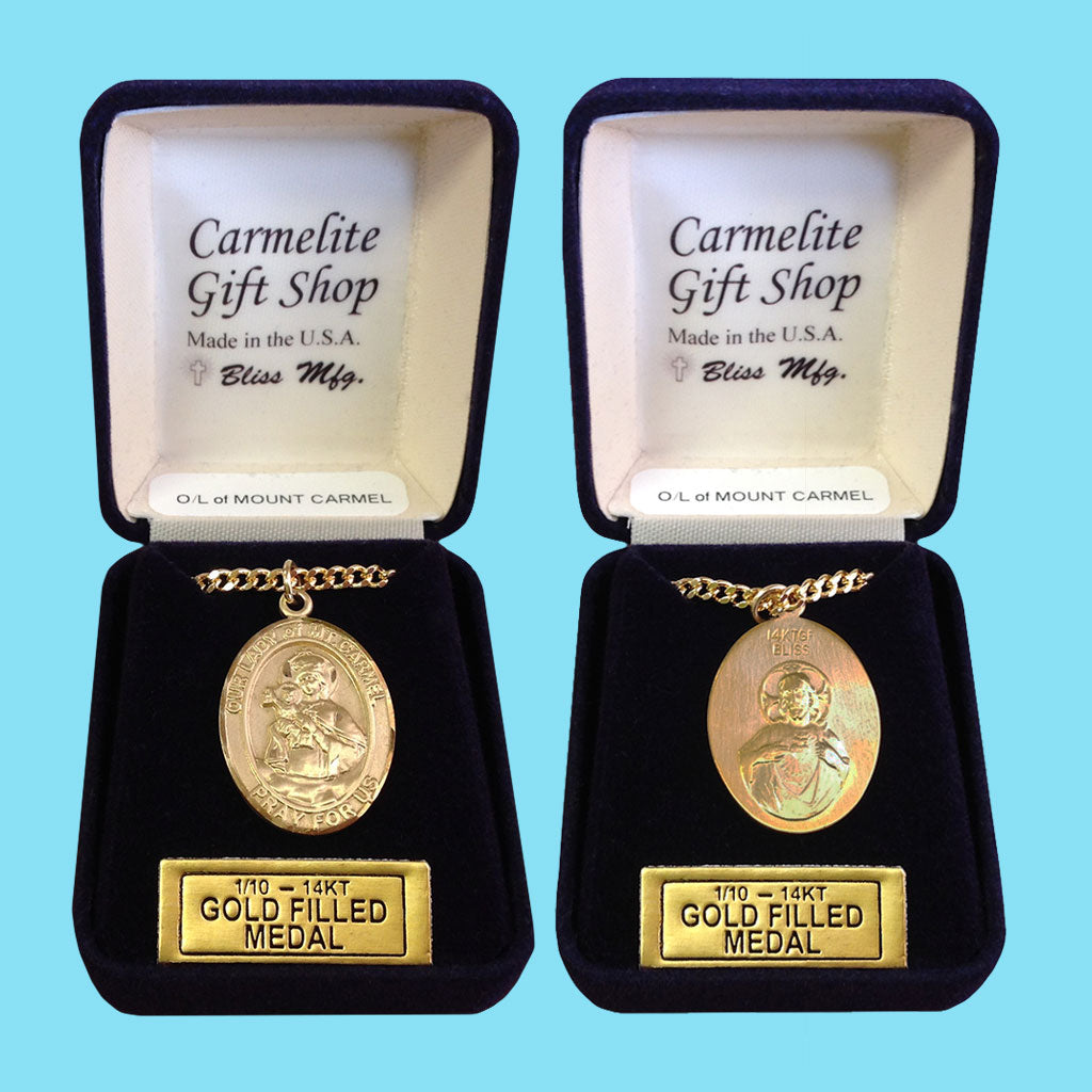 Our Lady of Mt. Carmel Scapular Medal - 14kt Gold Filled – Carmelite ...