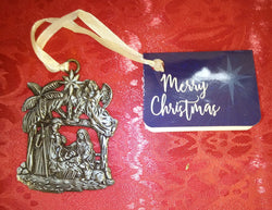 Nativity Stable Antique Ornament