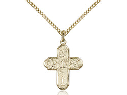5 Way Confirmation Cross - 14kt Gold Filled