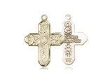 5 Way Confirmation Cross - 14kt Gold Filled