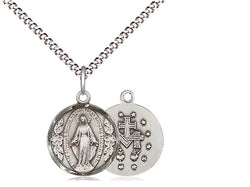 Sterling Silver Round Miraculous Medal