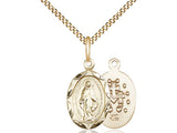 Miraculous Medal - Diamond Cut - 14kt Gold Filled