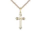 Diamond Cut Cross - 14kt Gold Filled