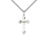 Diamond Cut Cross - Sterling Silver