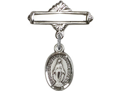 Infant Badge Pin - Miraculous Medal - Sterling Silver
