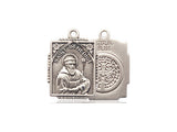 St. Benedict Medal - 18" Sterling Silver Chain