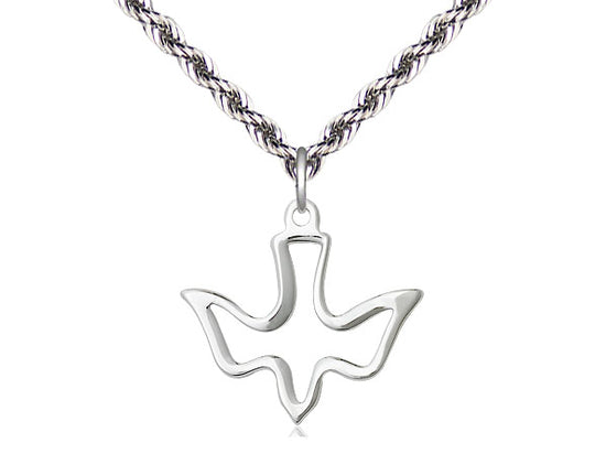 Holy Spirit Open Dove - Sterling Silver