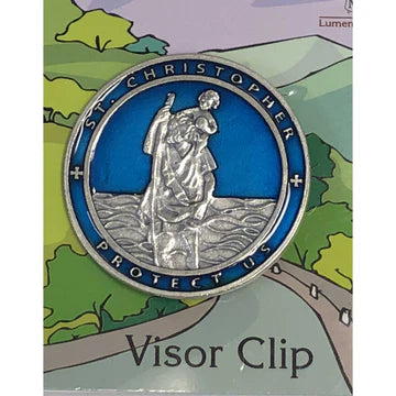 Saint Christopher Auto Visor Clip