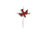 Red Holy Spirit Cross - 18" Sterling Silver Chain