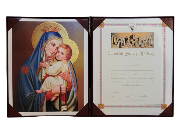 Carmelite Enrollment Certificate - Presentation Quality