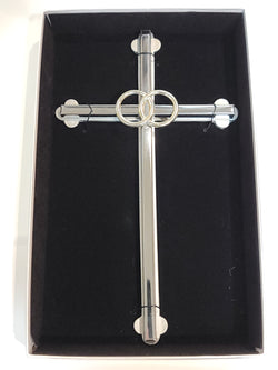 8" Silver Wedding Cross