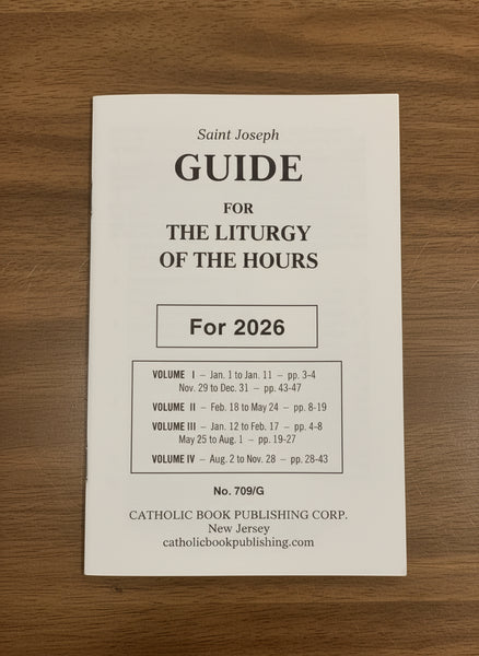 2026 Guide for The Liturgy of the Hours (Large Print) 709/G
