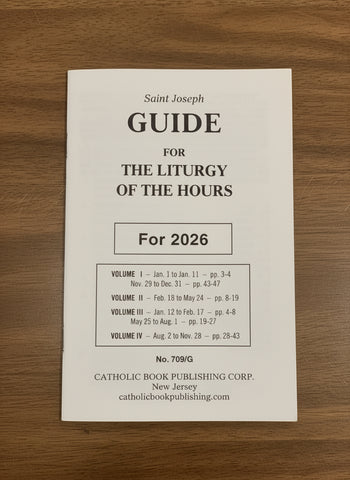 2026 Guide for The Liturgy of the Hours (Large Print) 709/G