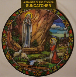 Our Lady of Lourdes Suncatcher Window Decal / Sticker