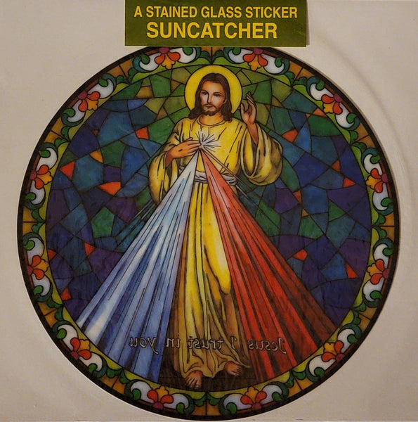 Divine Mercy Suncatcher Window Decal / Sticker