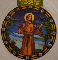 St. Francis Suncatcher Window Decal / Sticker