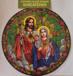 Two Hearts Suncatcher Window Decal / Sticker