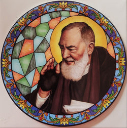 Padre Pio Suncatcher Window Decal / Sticker