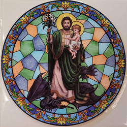 St. Joseph, Terror of Demons Suncatcher Window Decal / Sticker