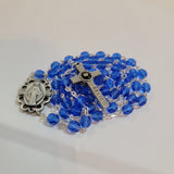 Translucent Blue Jerusalem Relic Rosary