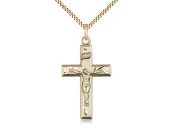 Crucifix -14kt Gold Filled - Engraved