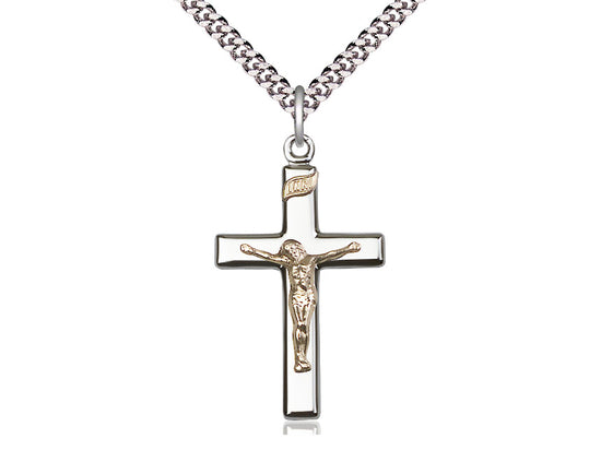Polished Crucifix - Gold Filled and Sterling Silver