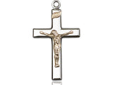 Polished Crucifix - Gold Filled and Sterling Silver