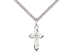 Cross - Sterling Silver - with Engraved Edges