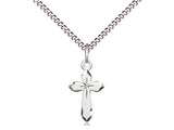 Cross - Sterling Silver - with Engraved Edges