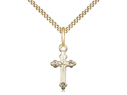 Infant Cross - Diamond Cut Engraved - 14KT Gold Filled