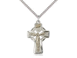 Celtic Cross - Sterling Silver Cross with Gold Filled Corpus