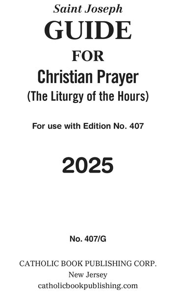 Christian Prayer Guide For 2025 - Large Print