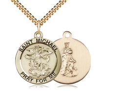 Saint Michael Medal - 14 kt Gold Filled