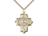 5 Way Confirmation Cross - 14 KT Gold Filled