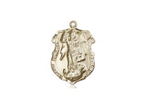 Police Shield Saint Michael Medal - 14KT Gold Filled