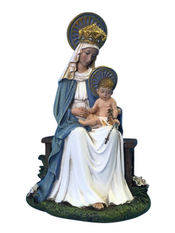 Madonna and Child Seated Statue - 6.5"