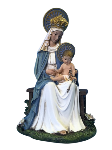 Madonna and Child Seated Statue - 6.5"