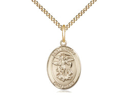 14Kt Gold Filled St. Michael the Archangel Medal